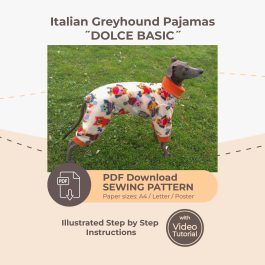 Italian Greyhound Pajamas / PDF SEWING PATTERN