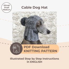 Cable Dog Hat / PDF KNITTING PATTERN