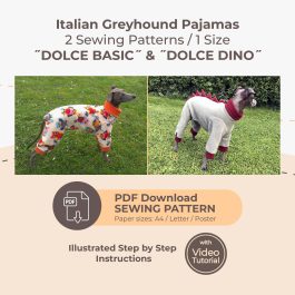 Italian Greyhound 2 in 1 Pajamas / PDF SEWING PATTERN