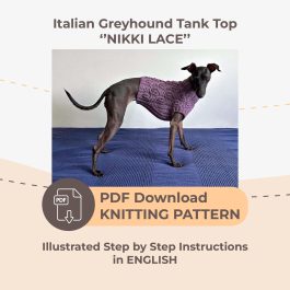 Italian Greyhound Knit Tank Top / PDF KNITTING PATTERN