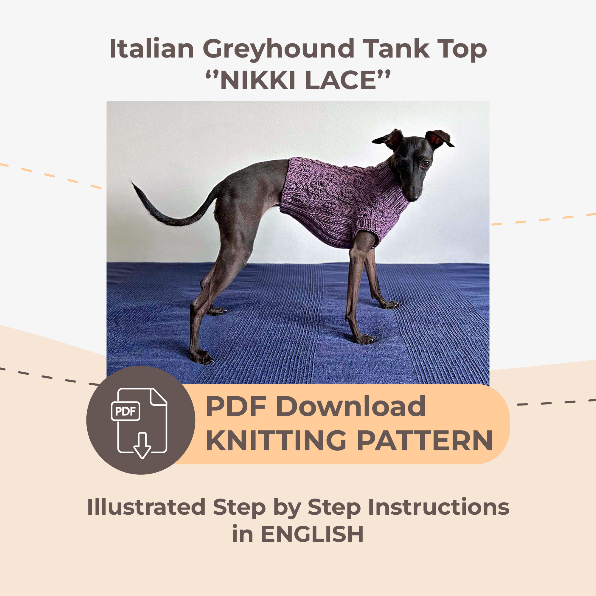 Italian Greyhound Knit Tank Top