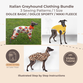 Italian Greyhound 3 in 1 Pattern Bundle / PDF SEWING PATTERN