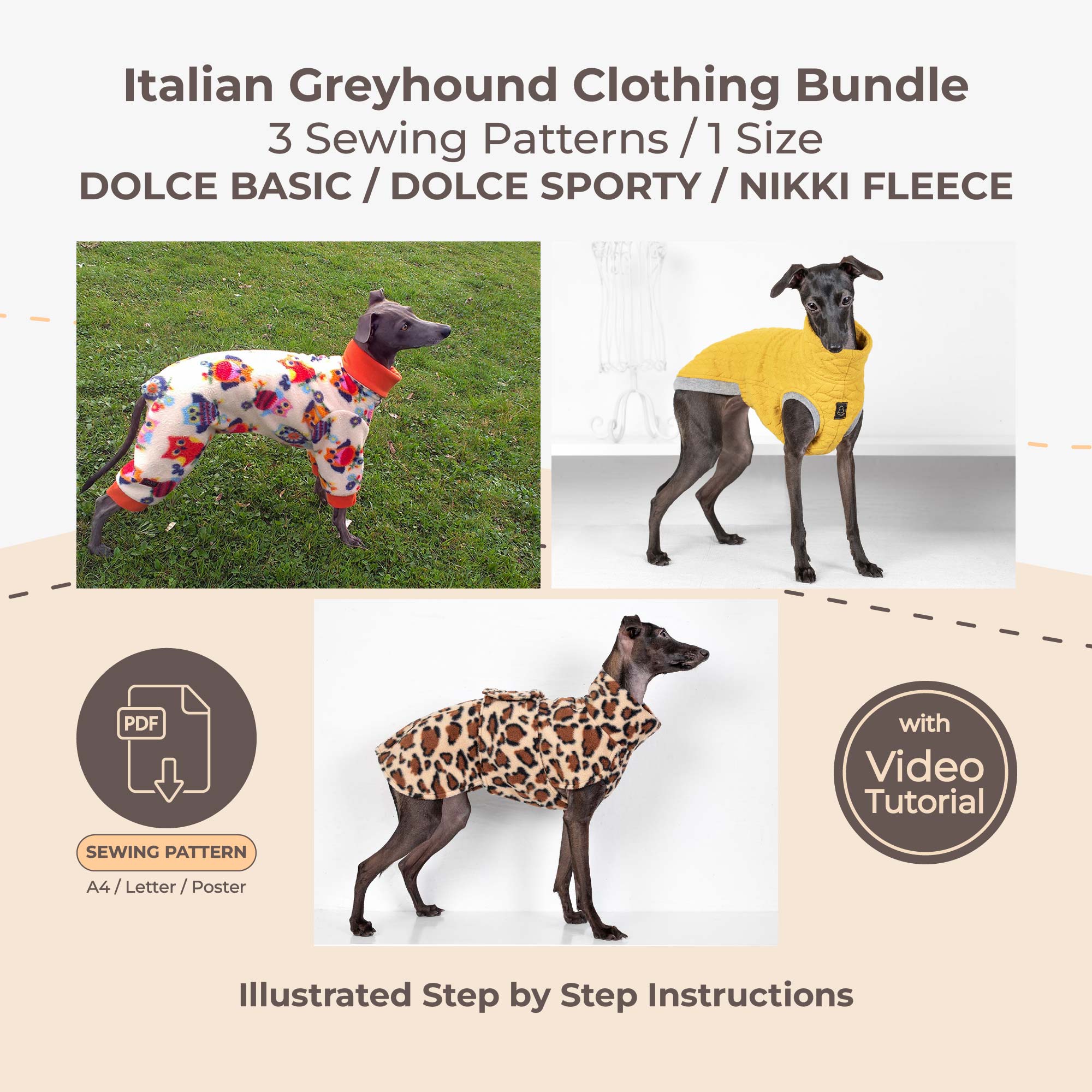 Naslovnica IG 3 in 1_Zimska_Video Italian Greyhound 3 in 1 Pattern Bundle